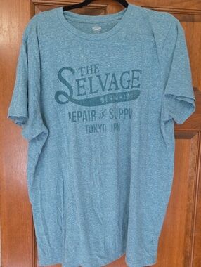 Old Navy Teal Graphic Crewneck T-Shirt - Men